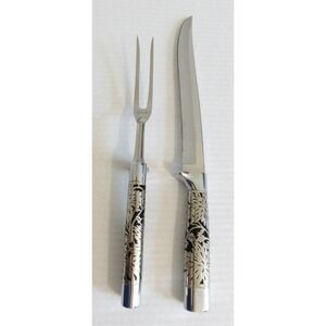 Vintage Carvel Hall by Briddell Carving Knives Set‎ w/Fork Cutlery